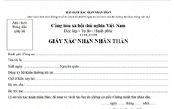 Mẫu giấy xác nhận nhân thân đi máy bay