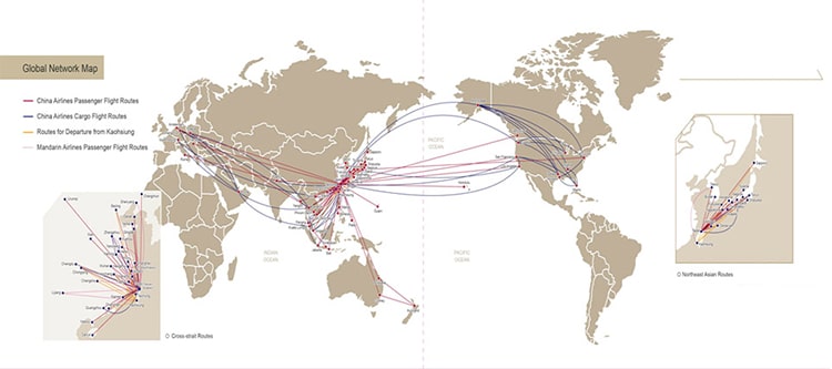 Tàu bay và đường bay của hãng China Airlines