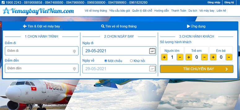 Giá vé máy bay VietJet