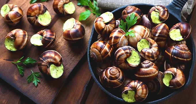 Ốc sên Escargot ở Paris